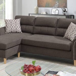 Reversible Sectional Set W/ 2 Accent Pillows | F6448