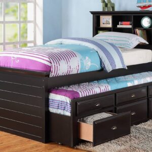 Twin Size Bed w/ Trundle Bedframe | F9219