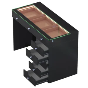 VANITII Diana Vanity Desk Pro- 8 Storage Drawers | Black