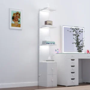 Display Shelves with Led Light | White